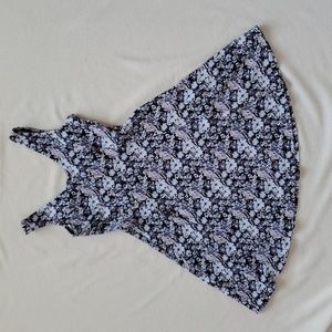 Lauren Conrad Lavender & Black Floral Dress SZ S